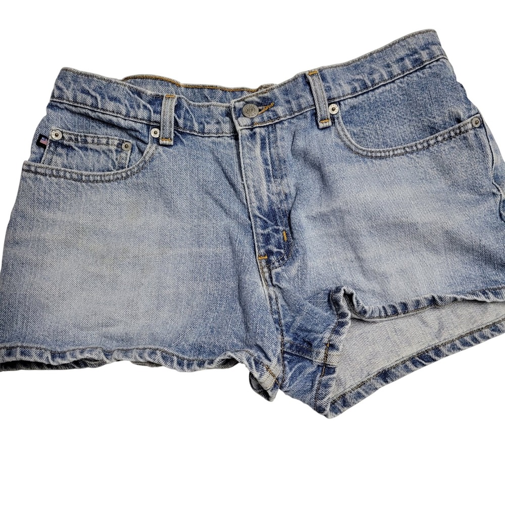 Ralph Lauren Polo Jeans Co Saturday Denim Shorts Light Wash Blue Womens Size 10
